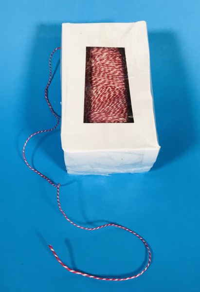 Rollbratengarn 2fach rot/weiß Spule/200 g, poliert