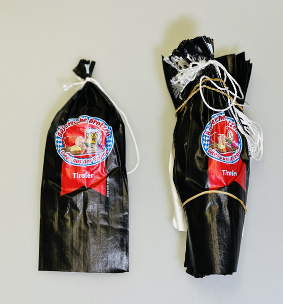 Wolff F+ 55/21 schwarz Tiroler, Druckbild Bayerische Brotzeit