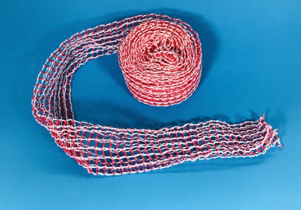 Schinkennetz 14er rot/weiß, 5 Meter